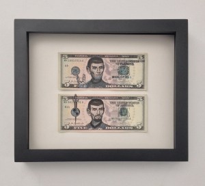 My first study for the Lincoln/Spock bills using archival ink.