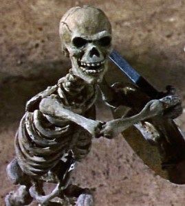 Fighting skelton from Ray Harryhausen's, Jason and the Argonauts.
